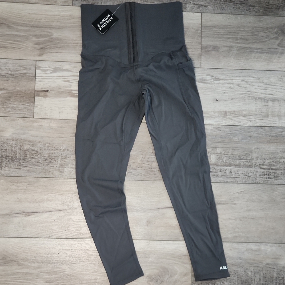 Athletics Motion Gray Waist Trainer Leggings NWT